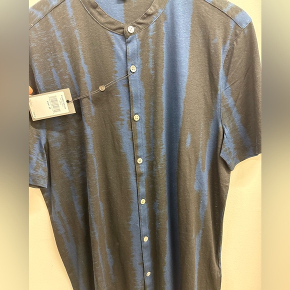 NWT John Varvatos Charcoal and Navy Casual Shirt - Picture 2 of 6